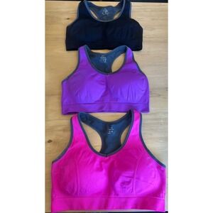 Baomosi Women's Seamless Racerback Sports Bra High Impact Support 3ct XXL Padded